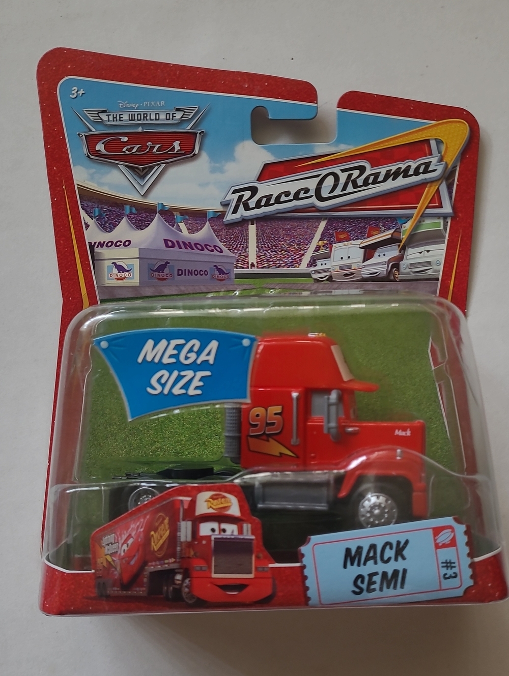 Disney Pixar Cars Mega Size WORLD OF CARS Race-O-Rama Mack Semi #3